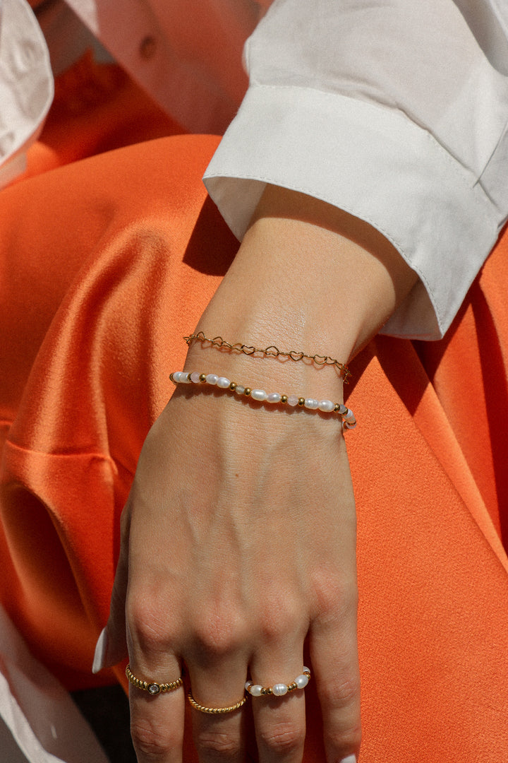 Connected Hearts Bracelet - Armkette (wasserfest)