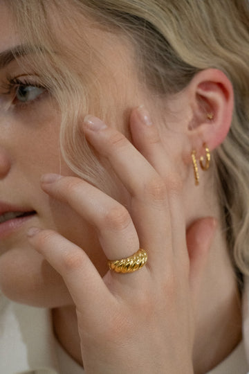 Croissant Ring - Fingerring (wasserfest)