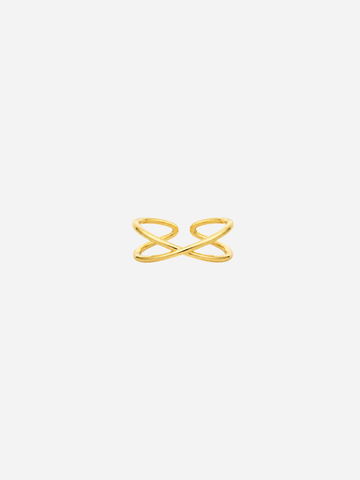 Basic Crossed Ring - Fingerring (wasserfest)