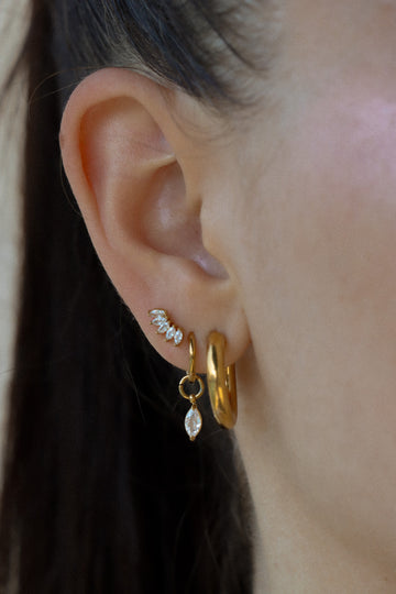 Crystal Flower Stud - Ohrstecker (wasserfest)