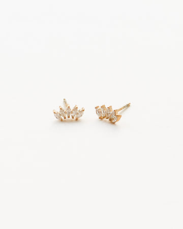 Crystal Flower Stud - Ohrstecker (wasserfest)