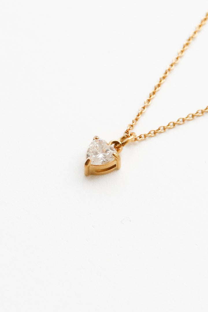 Crystal Heart Necklace - Halskette (wasserfest)
