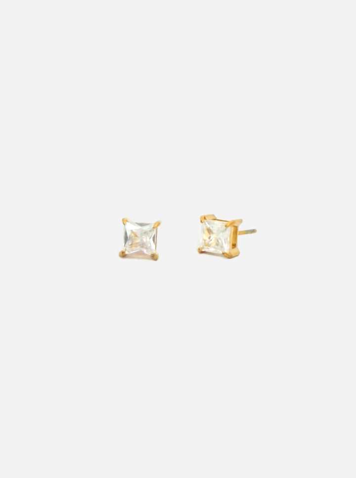 Crystal Square Stud - Ohrstecker (wasserfest)