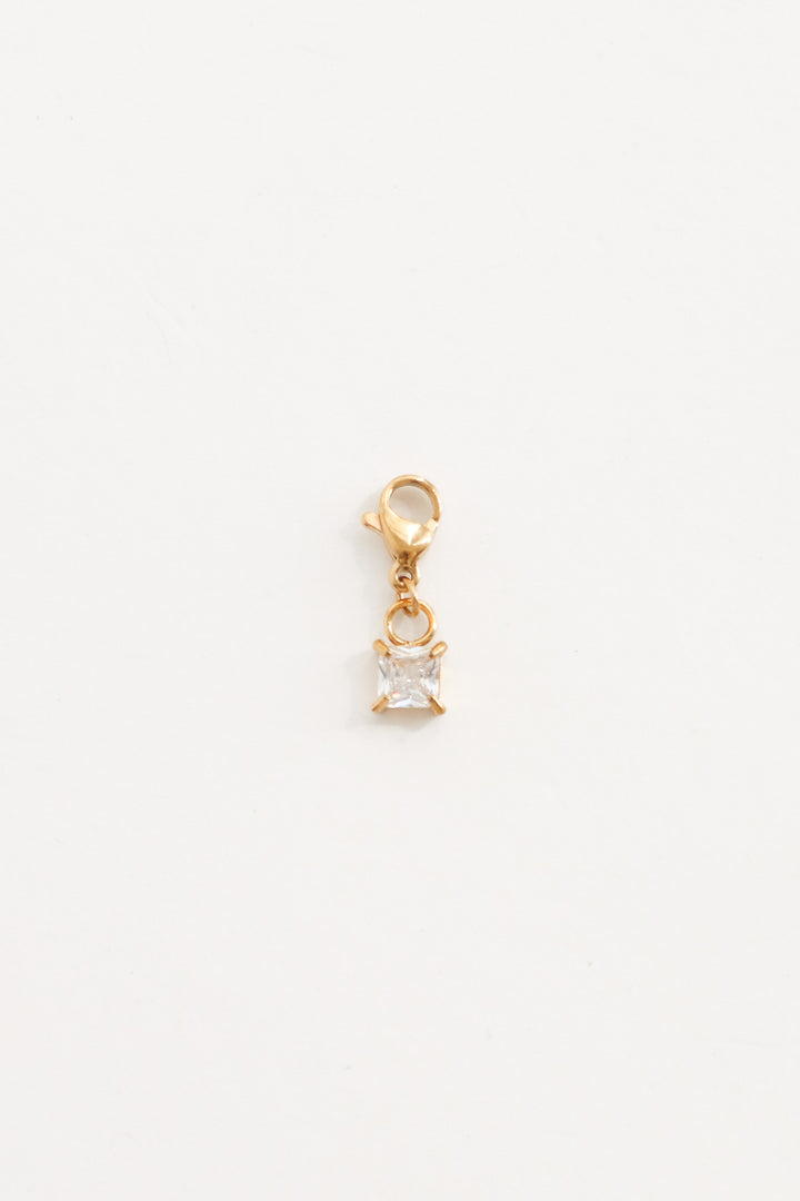 Personalized Square Crystal Charm - Anhänger (wasserfest)