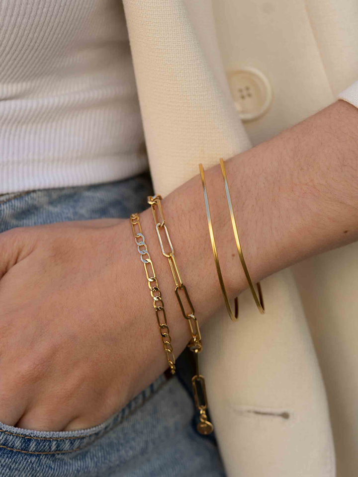 Double Row Bangle - Armreif (wasserfest)