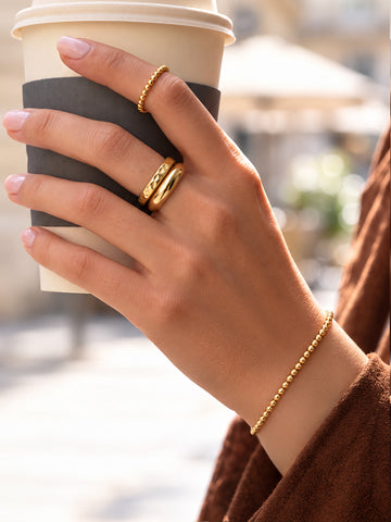 Dotted Ring - Midi Ring (wasserfest)