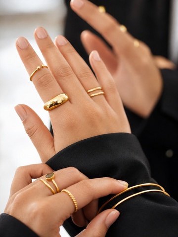 Double Row Bangle - Armreif (wasserfest)