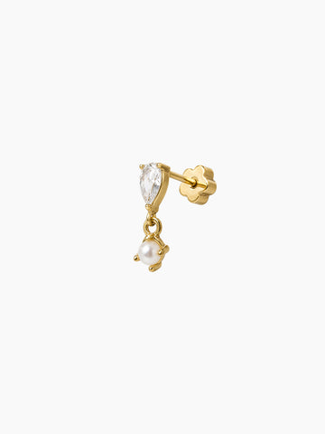 Shiny Pearl Stud - Piercing (wasserfest)