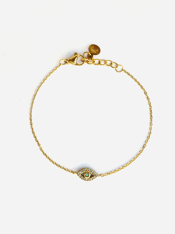 Fatima Eye Zircone Bracelet - Armkette (wasserfest)