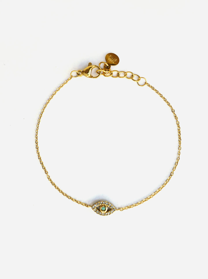 Fatima Eye Zircone Bracelet - Armkette (wasserfest)