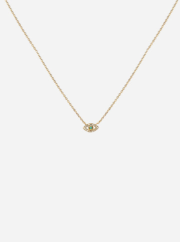Fatima Eye Zircone Necklace - Halskette (wasserfest)