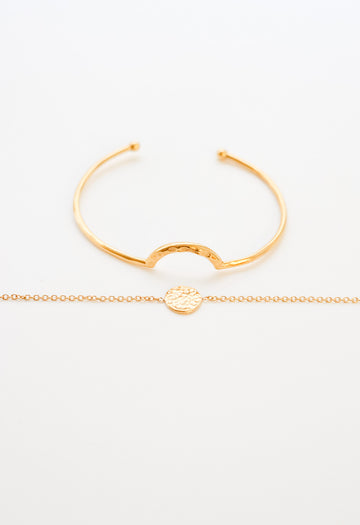 Coin Halfmoon Bracelet - Armschmuck Set (wasserfest)