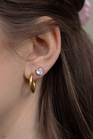 Crystal Love Stud - Ohrstecker (wasserfest)