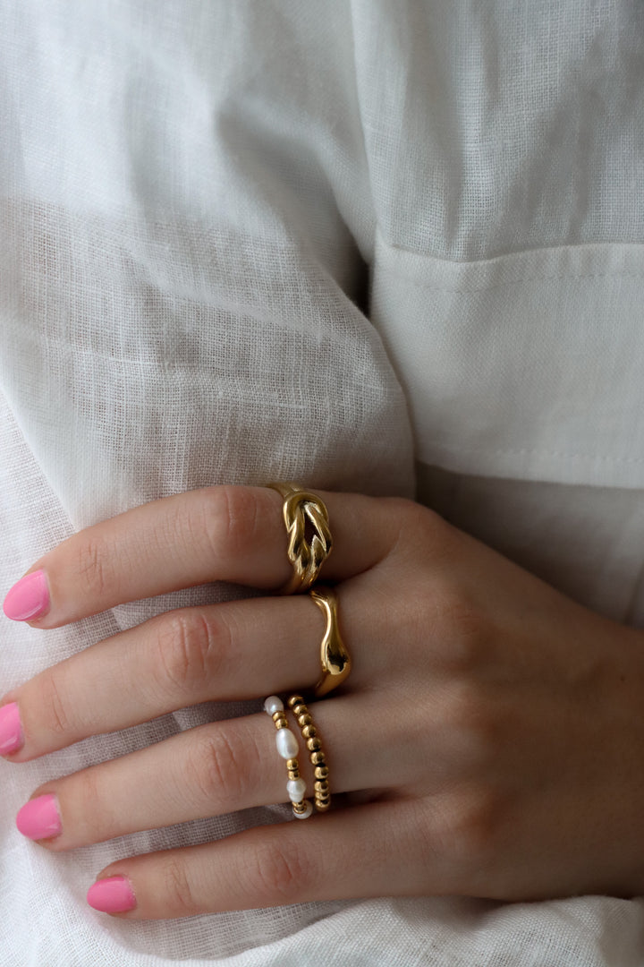 Vintage Endless Knot Ring - Fingerring (wasserfest)