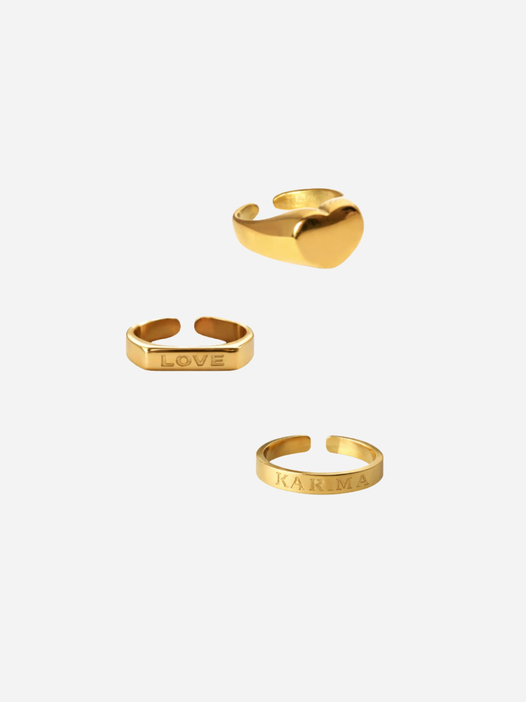 Karma Bold Love Ring Set (wasserfest)