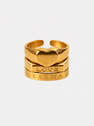 Karma Bold Love Ring Set (wasserfest)