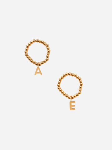 Personalized Friendship Sia Small Letter Ring Set