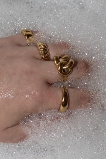 Croissant Ring - Fingerring (wasserfest)