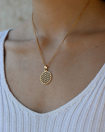 Big Flower of Life Necklace - Halskette (wasserfest)