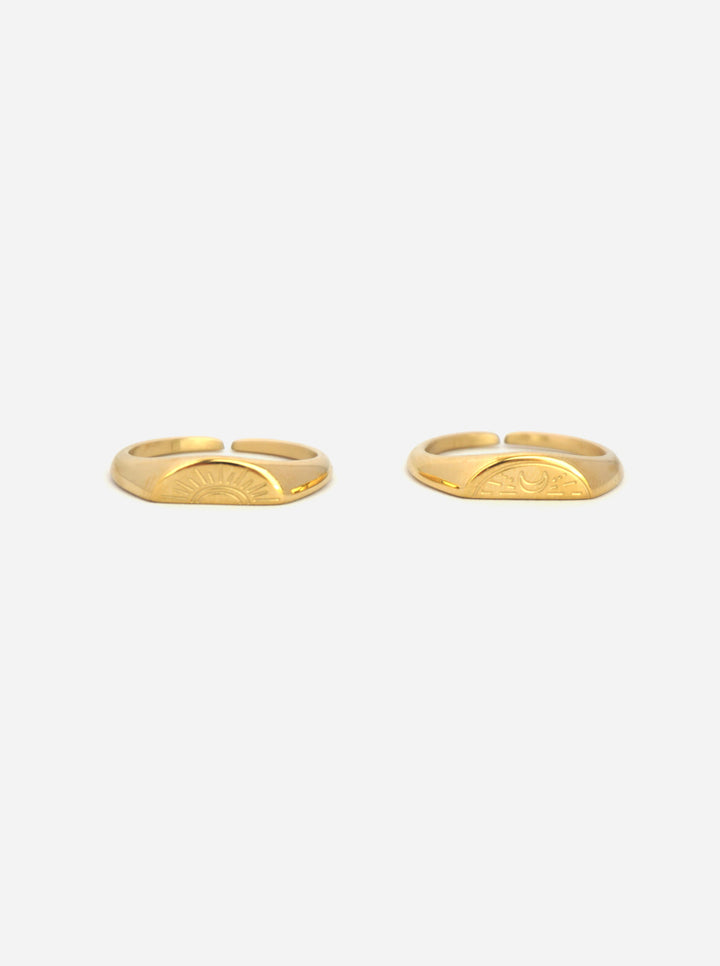 Moon & Sun Ring - Friendship Set (wasserfest)