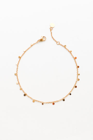 Boho Coin Anklet - Fusskette (wasserfest)