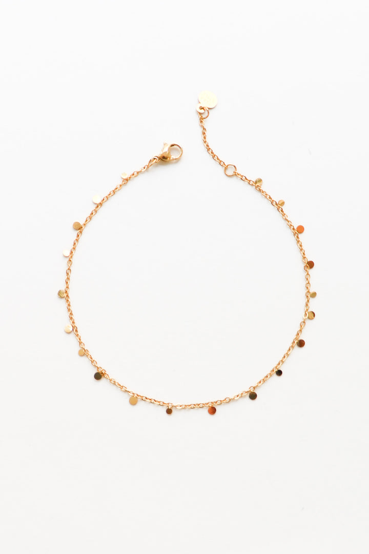 Boho Coin Anklet - Fusskette (wasserfest)
