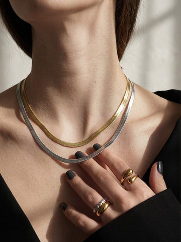 Amélie Bold Necklace Bicolor Set (wasserfest)