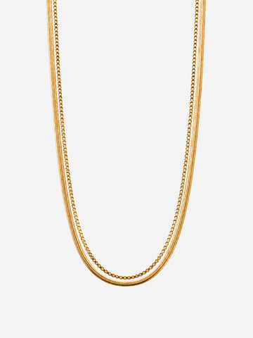 Rubia Thin Double Chain - Halskette (wasserfest)
