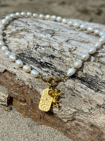 Big Sonia Pearl Love Necklace - Perlenkette (wasserfest)