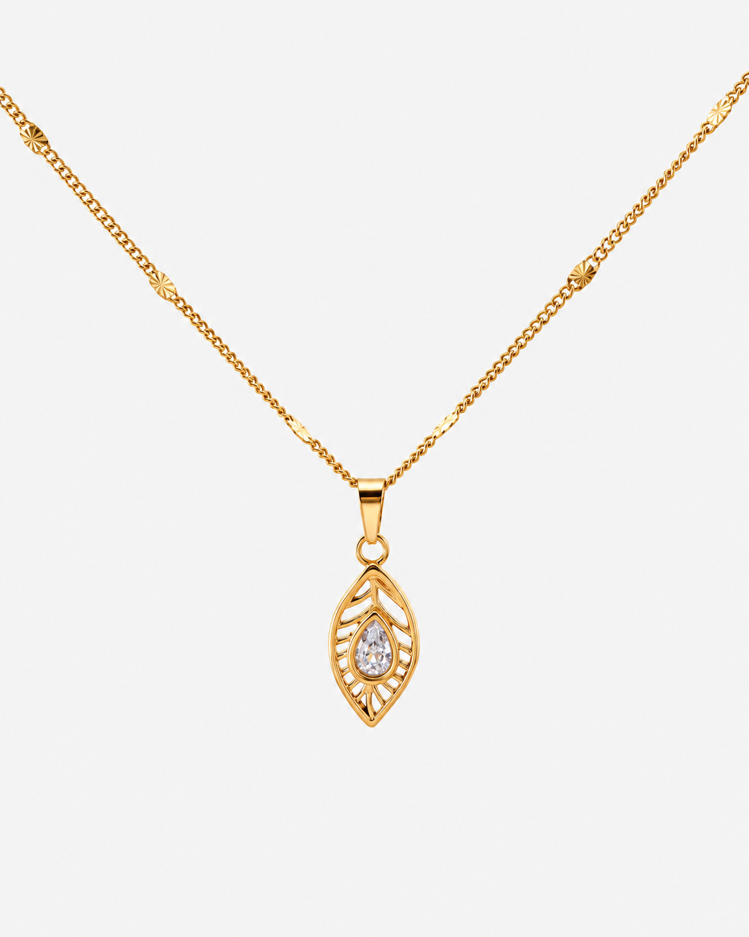Leaf Necklace - Halskette (wasserfest)