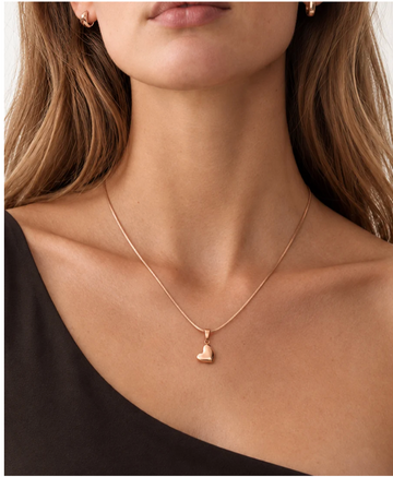 Amélie Round Hanging Bold Heart Necklace - Halskette (wasserfest)
