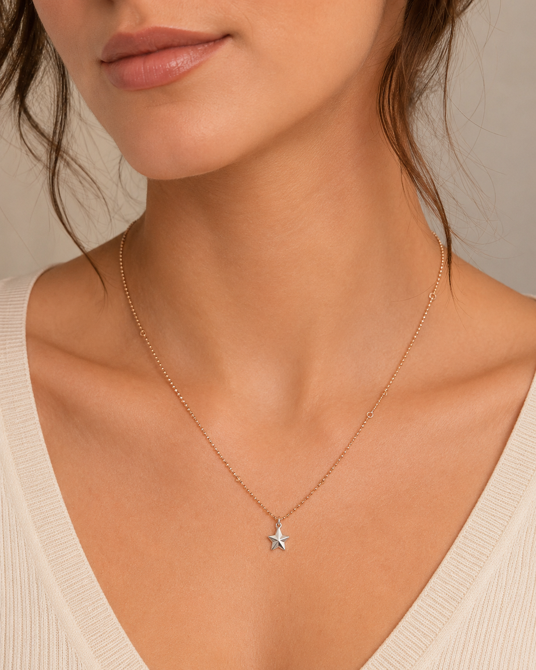 Personalized Maya Bold Star Necklace - Halskette (wasserfest)