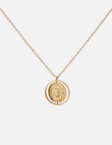 Sun Signs Necklace (Drehbare Münze) - Halskette (wasserfest)