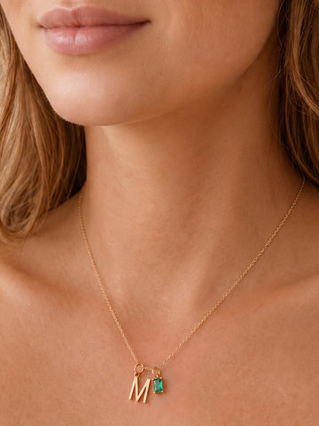Personalized Letter Hannah Crystal Necklace - Halskette (wasserfest)