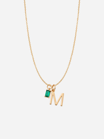 Personalized Letter Hannah Crystal Necklace - Halskette (wasserfest)