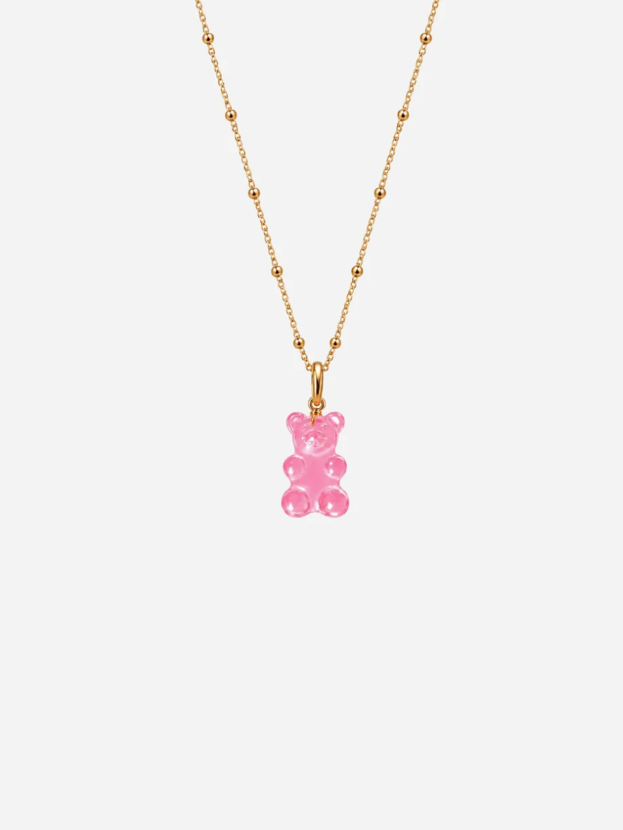 Personalized Satellite Gummy Bear Necklace  - Halskette Kinder (wasserfest)