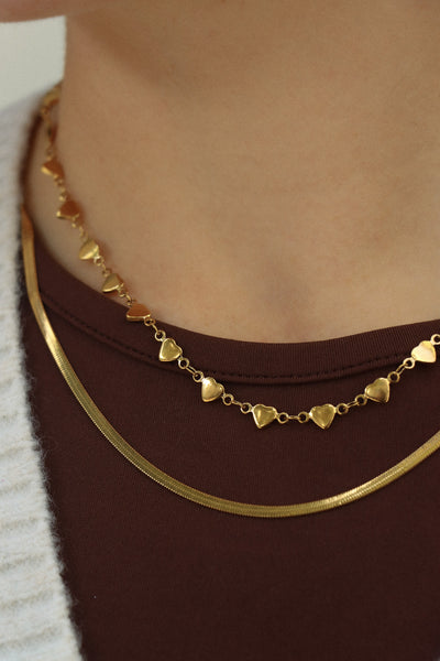 Amélie Full Heart Necklace - Halsketten Layering Set (wasserfest)