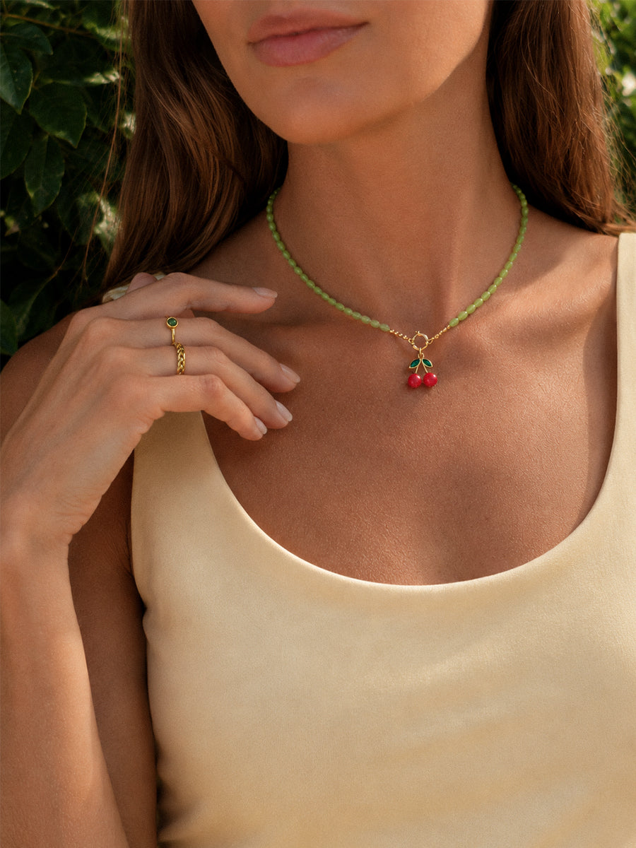 Personalized Aloa Cherry Necklace - Halskette (wasserfest)
