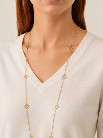 Many Clovers Necklace - Halskette (wasserfest)