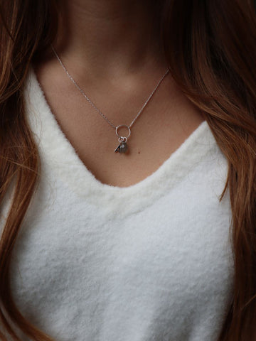 Personalized Moon Love Letter Eternity Necklace - Halskette (wasserfest)