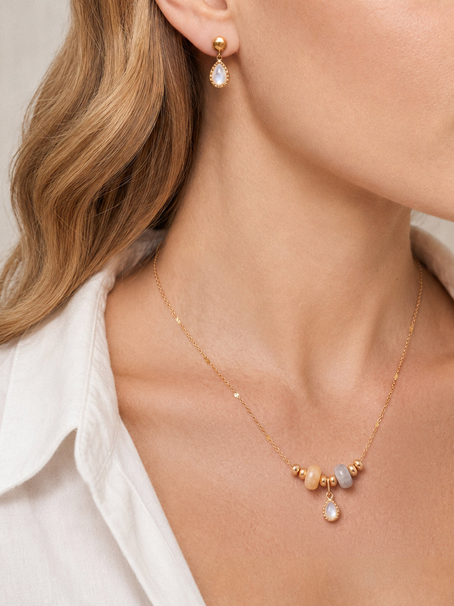 Personalized Mila Mini Stonut Mona Necklace - Halskette (wasserfest)