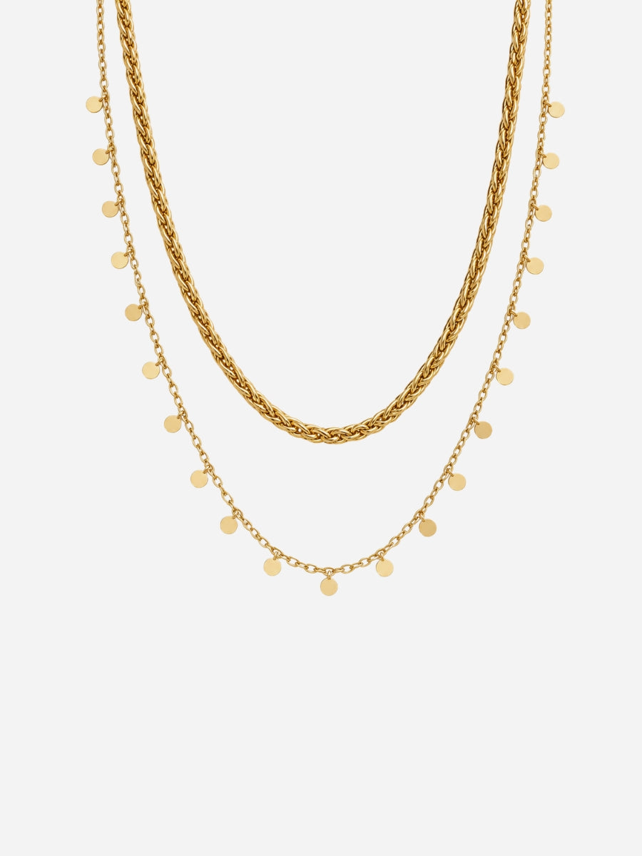 Boho Coins Rihanna Necklace - Halsketten Layering Set (wasserfest)