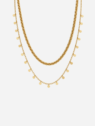 Boho Coins Rihanna Necklace - Halsketten Layering Set (wasserfest)