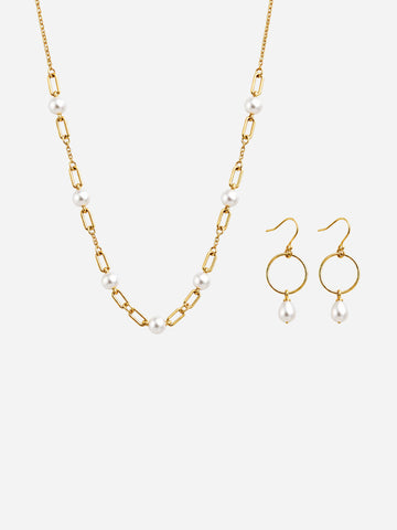 Everyday Brooklyn Pearl Set - Schmuckset (wasserfest)