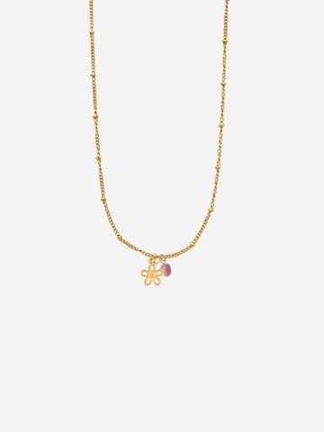 Personalized Boho Flower My Satellite Necklace - Halskette (wasserfest)