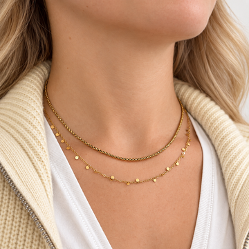 Boho Coins Rihanna Necklace - Halsketten Layering Set (wasserfest)