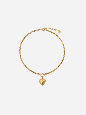 Personalized Elia Heart Medaillon Necklace - Halskette (wasserfest)