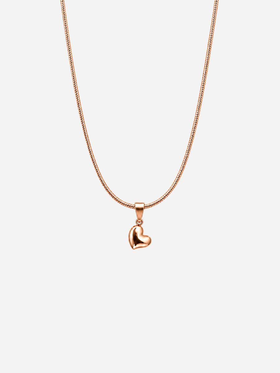 Amélie Round Hanging Bold Heart Necklace - Halskette (wasserfest)