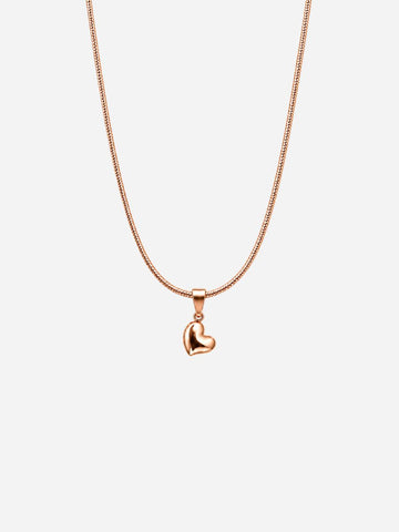 Amélie Round Hanging Bold Heart Necklace - Halskette (wasserfest)