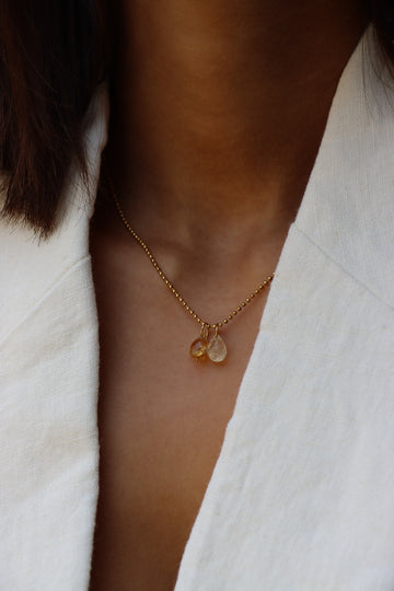 Personalized Maya Moon Love Necklace - Halskette (wasserfest)